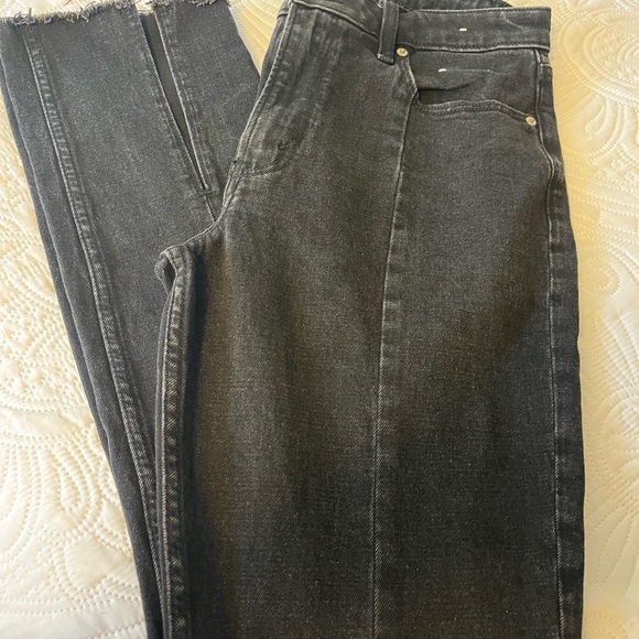 NWT Abercrombie & Fitch The Skinny High Rise Jeans Black 28/6Slit Cotton NWOT - Picture 1 of 5